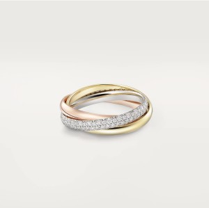 PIERŚCIONEK TRINITY Z DIAMENTAMI PAVE