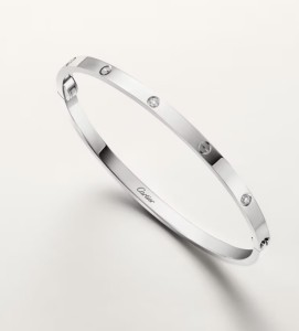 BRANSOLETKA CARTIER LOVE 6 DIAMONDS small model r.18