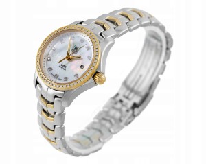 TAG HEUER LINK LADY MOP PEARL DIAL 63 DIAMONDS STEEL QUARTZ REF. WJF1354.BB0581 FULL SET